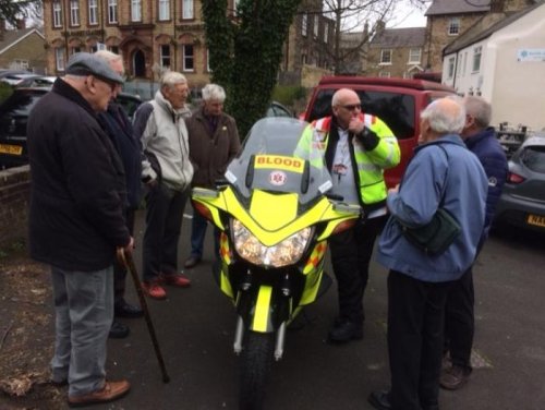 The Northumbria Blood Bikes visiting the Men's Group