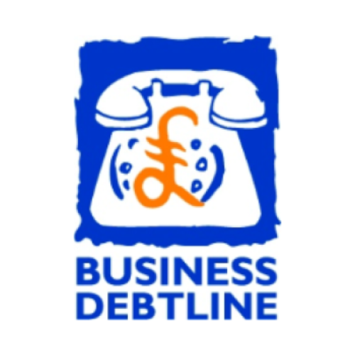 logo - diagram of an old style phone with the words Business Dept line 