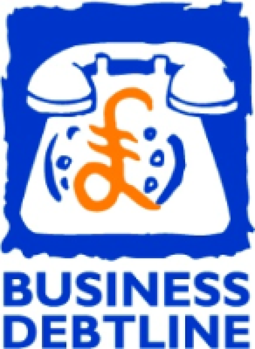 logo - diagram of an old style phone with the words Business Dept line 
