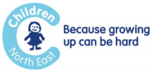 Large c shape with a child figure inside it. Strapline: Because growing up can be hard.
