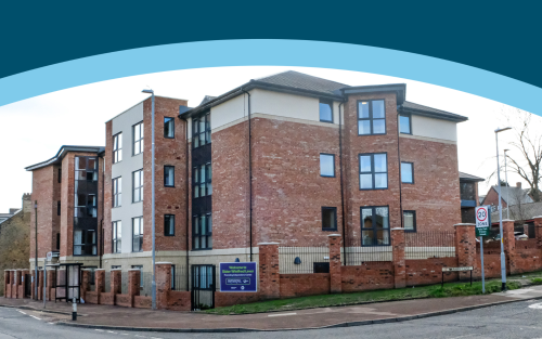 An image of the Sister Winifred Laver Promoting Independence Centre, a three-story red-brick building in Gateshead