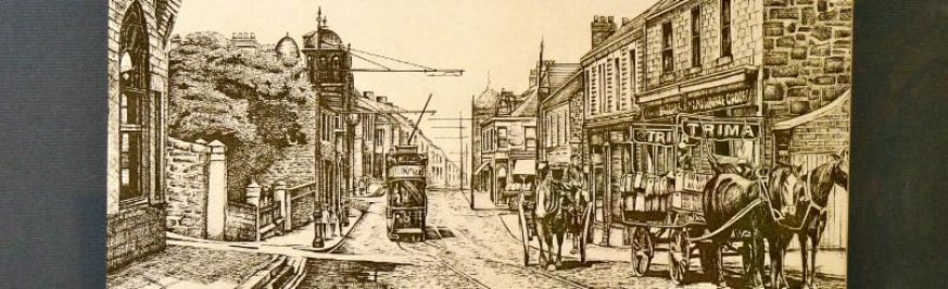 Sketch of old street in Felling