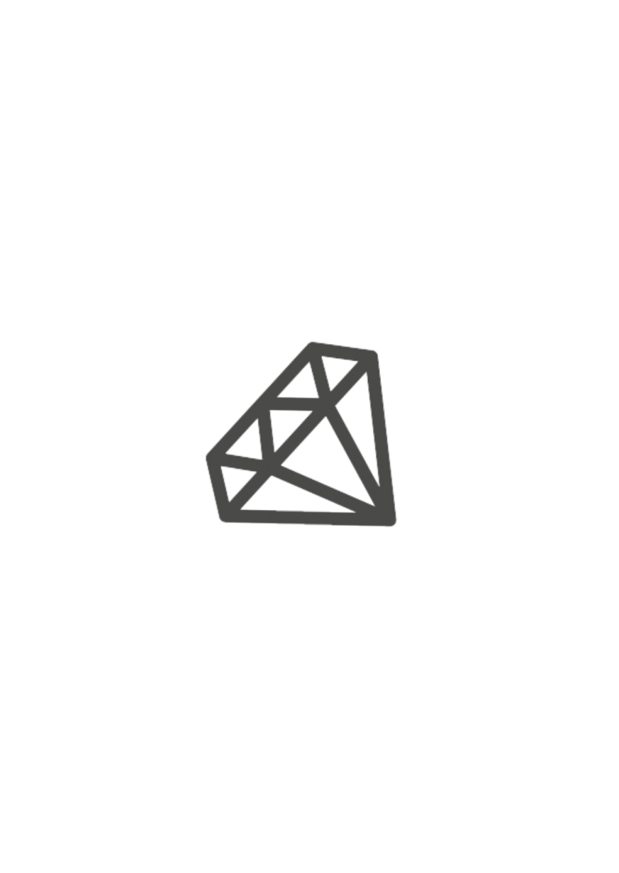 A logo featuring a diamond on a white background.