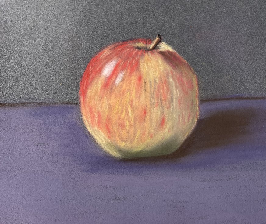 Painting of a Red Apple