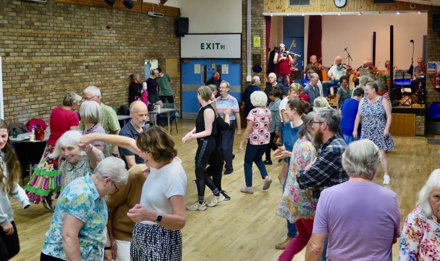 Dancers and band at one of our monthly ceilidhs