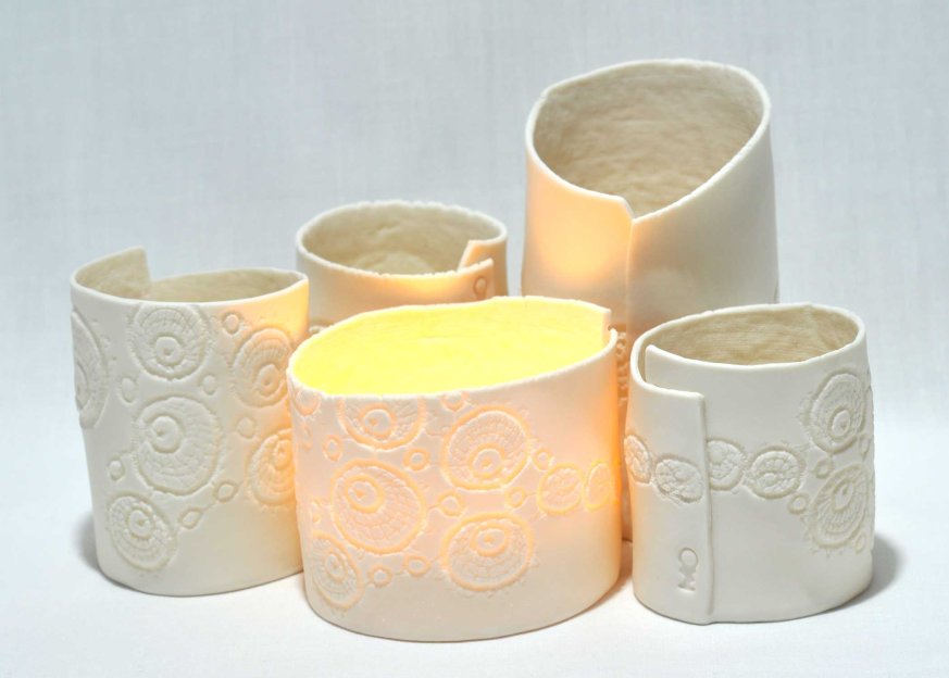 hand crafted porcelain tealight holder