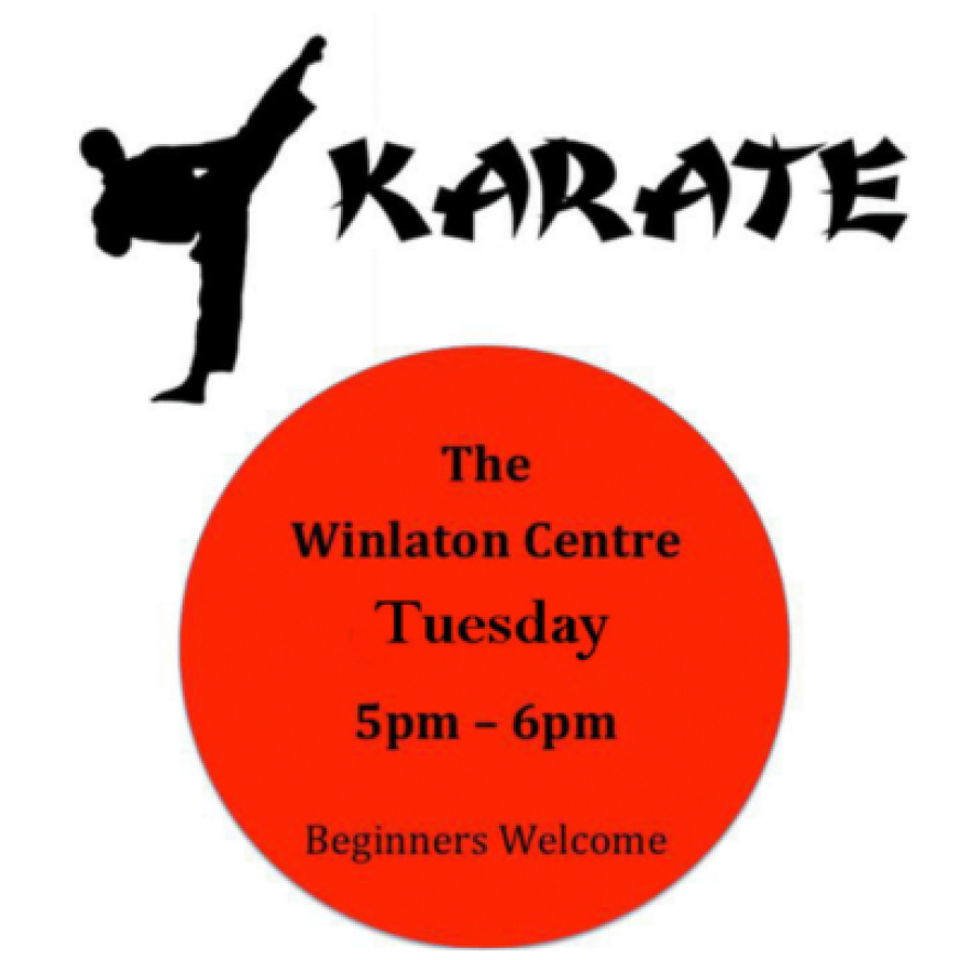 a poster advertising the Karate - mentioning the details posted below 