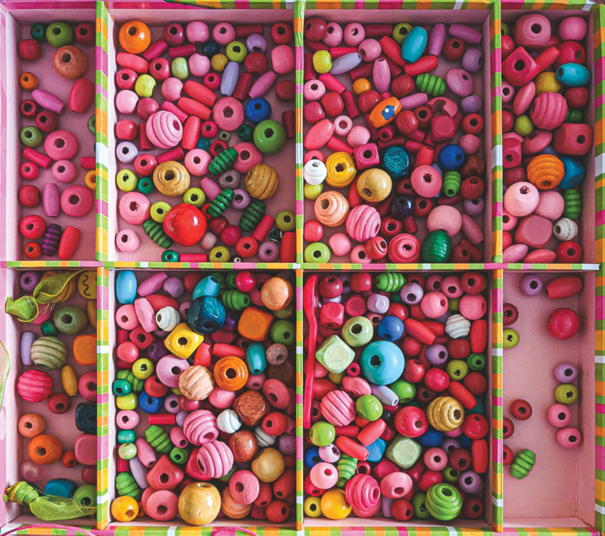 coloured beads