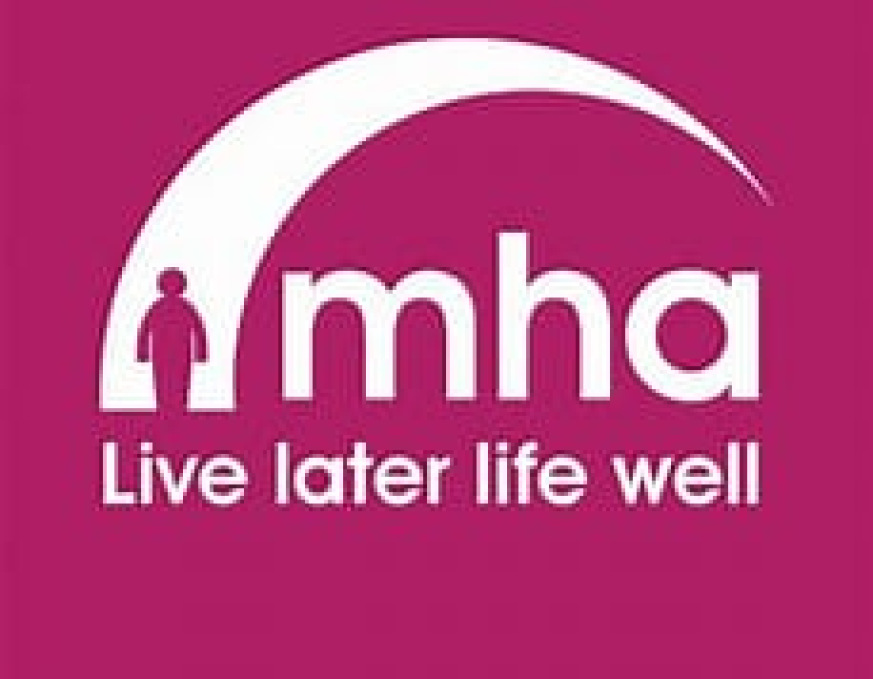 MHA logo with the text "live later life well"