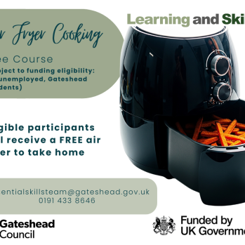 Poster promoting Free Air Fryer Cooking Course