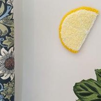 Emerald Explorers Summer Fruits Needle Punch workshop with Milly Radley at Blaydon Library