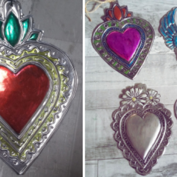 A collage of pendants