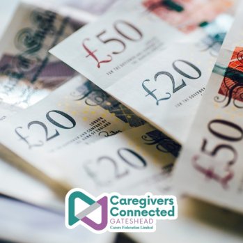 Photograph of pound notes.