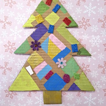 Saturday Craft Club: Resist Tape Christmas Trees