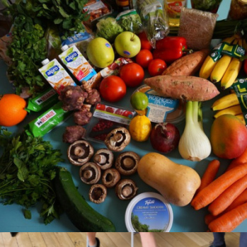 A photo of vegetables arranged on a table 