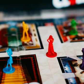 Board game with plastic charaters