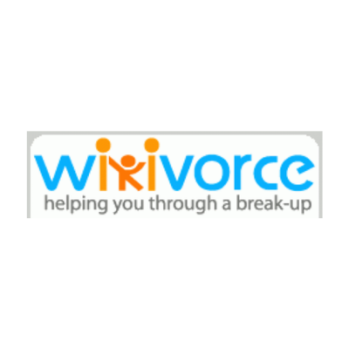 logo - the two 'i's in wikivorce are parents, the 'k' in between a child reaching toward each one.