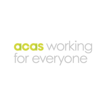 Logo saying ACAS working for everyone