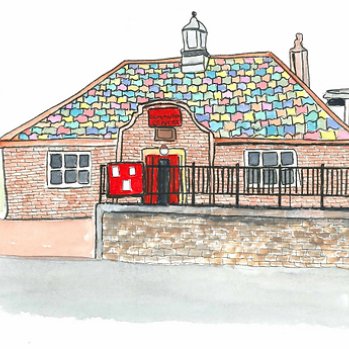 Pencil Drawing of Rowlands Gill Community Centre