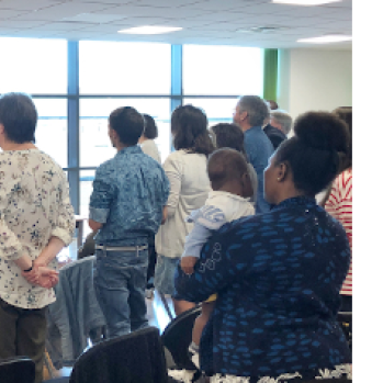 Logo and photo of a service