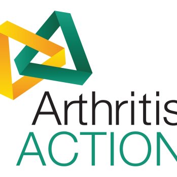 Logo showing 2 interlinked triangles and the words Arthritis Action 