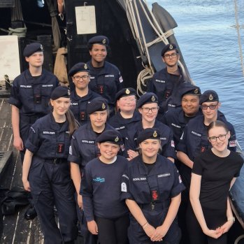 Photo of Gateshead Sea Cadets onboard a ship