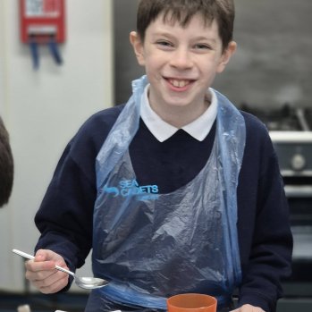 Photo of Junior Cadet cooking