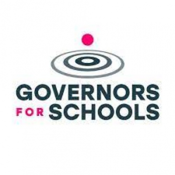 Logo - white background, black and white concentric circles with a red dot.