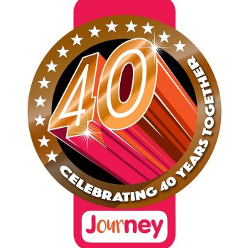Journey Enterprises logo with big gold 40 encircled by stars.