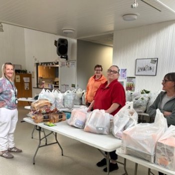 Our staff and volunteers helping out