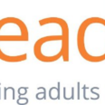 Logo of two people reading together with text saying Read Easy helping adults learn to read