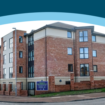 An image of the Sister Winifred Laver Promoting Independence Centre, a three-story red-brick building in Gateshead