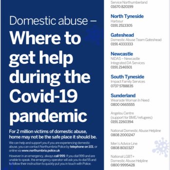 Domestic Abuse support poster